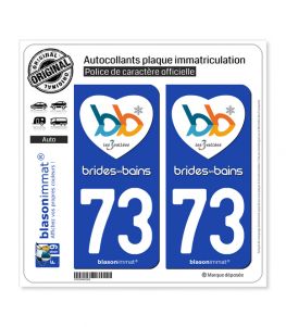 73 Brides-les-Bains - J'aime | Autocollant et plaque immatriculation