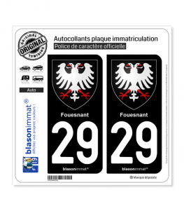 29 Fouesnant - Armoiries | Autocollant plaque immatriculation