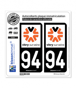 94 Vitry-sur-Seine - Ville | Autocollant plaque immatriculation