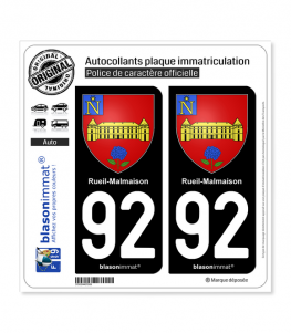 92 Rueil-Malmaison - Armoiries | Autocollant plaque immatriculation
