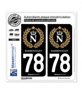 78 Rambouillet - Ville impériale | Autocollant plaque immatriculation