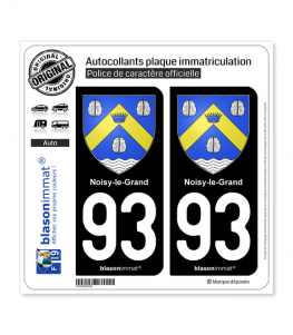 93 Noisy-le-Grand - Armoiries | Autocollant plaque immatriculation