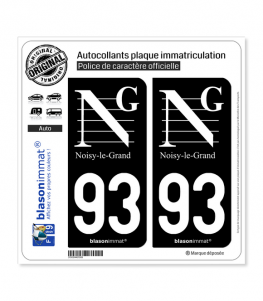 93 Noisy-le-Grand - Ville | Autocollant plaque immatriculation