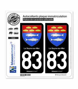 83 La Seyne-sur-Mer - Armoiries | Autocollant plaque immatriculation