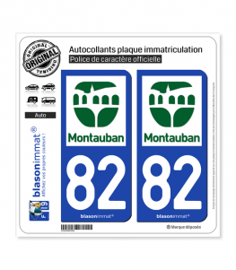 82 Montauban - Tourisme | Autocollant plaque immatriculation