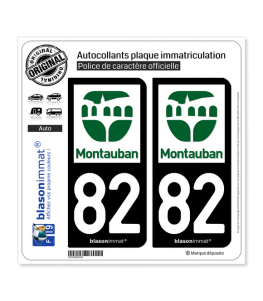 82 Montauban - Tourisme | Autocollant plaque immatriculation