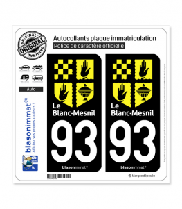 93 Le Blanc-Mesnil - Ville | Autocollant plaque immatriculation