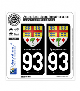 93 Épinay-sur-Seine - Armoiries | Autocollant plaque immatriculation
