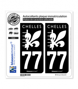 77 Chelles - Ville | Autocollant plaque immatriculation