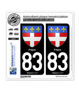 83 Fréjus - Armoiries | Autocollant plaque immatriculation