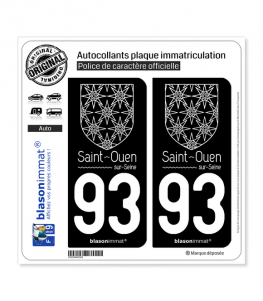 93 Saint-Ouen-sur-Seine - Ville | Autocollant plaque immatriculation