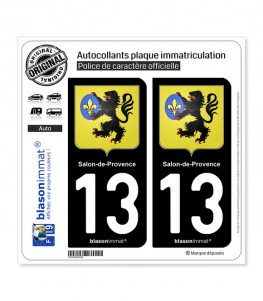 13 Salon-de-Provence - Armoiries | Autocollant plaque immatriculation