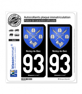 93 Noisy-le-Sec - Armoiries | Autocollant plaque immatriculation