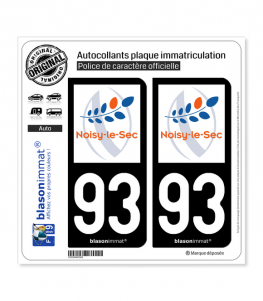 93 Noisy-le-Sec - Ville | Autocollant plaque immatriculation
