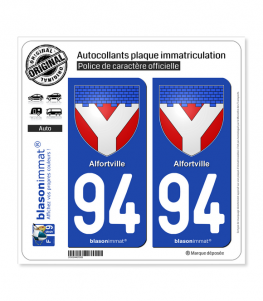 94 Alfortville - Armoiries | Autocollant plaque immatriculation