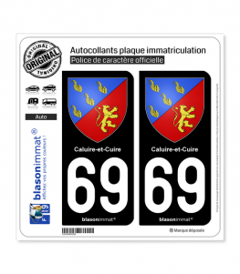 69 Caluire-et-Cuire - Armoiries | Autocollant plaque immatriculation