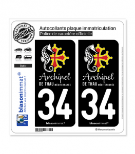 34 Thau - Archipel II | Autocollant et plaque immatriculation