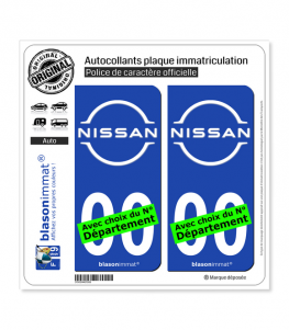 Nissan | Autocollant plaque immatriculation