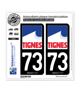 73 Tignes - Commune | Autocollant et plaque immatriculation