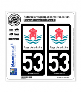 53 Pays de la Loire - Tourisme | Autocollant plaque immatriculation