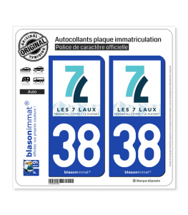 38 Les 7 Laux - Station | Autocollant plaque immatriculation