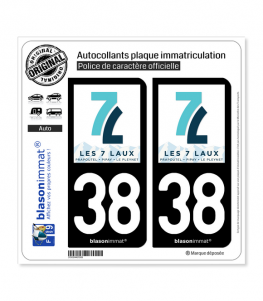 38 Les 7 Laux - Station | Autocollant plaque immatriculation