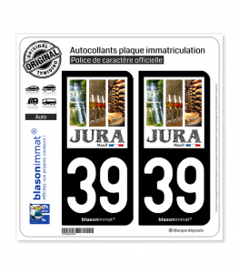 39 Jura - Massif | Autocollant plaque immatriculation