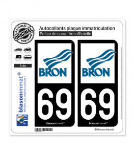 69 Bron - Ville | Autocollant plaque immatriculation
