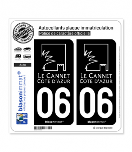 06 Le Cannet - Ville | Autocollant plaque immatriculation