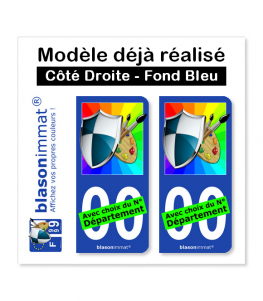 Modèle déjà réalisé - Côté Droite Fond Bleu