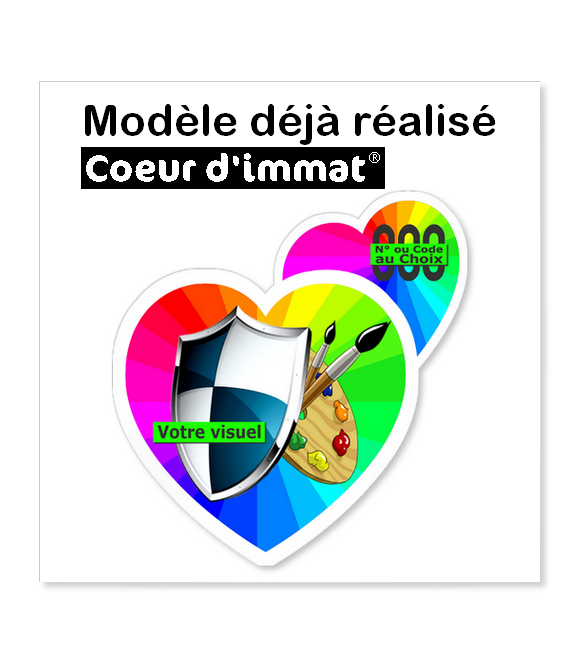 Modèle déjà réalisé - Coeur d'immat avec N° Département