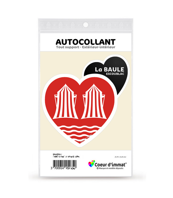 La Baule-Escoublac - Derbys | Autocollant Coeur j'aime