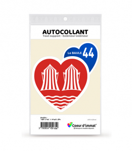 La Baule-Escoublac 44 - Derbys  | Autocollant Coeur j'aime