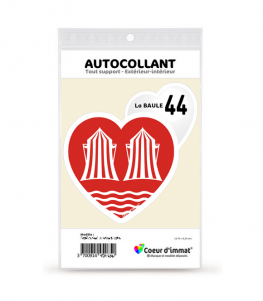 La Baule-Escoublac 44 - Derbys  | Autocollant Coeur j'aime