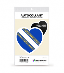 Champagne-Ardenne - Blason | Autocollant Coeur j'aime