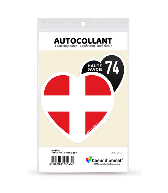 Autocollant plaque Blason 74 Haute-Savoie