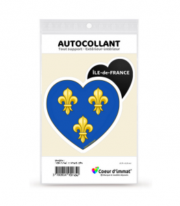 Ile-de-France - Blason | Autocollant Coeur j'aime