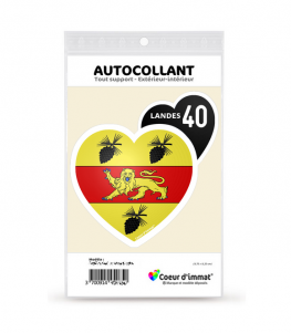 Autocollants Blason Département 40 Landes - 2 Stickers Pour Plaques D'immatriculation - Dimensions 4,5 X 9,8 Cm
