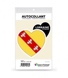 Lorraine - Blason | Autocollant Coeur j'aime