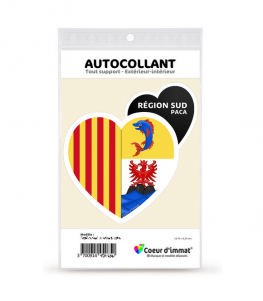 Région Sud - Blason | Autocollant Coeur j'aime