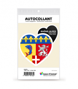 Rhône-Alpes - Blason | Autocollant Coeur j'aime