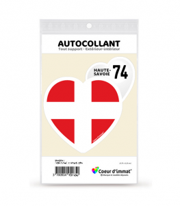 Haute-Savoie 74 - Blason | Autocollant Coeur j'aime