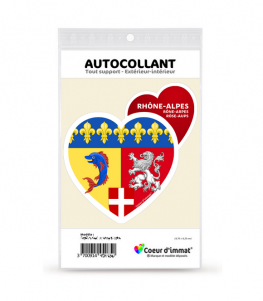 Rhône-Alpes - Blason | Autocollant Coeur j'aime