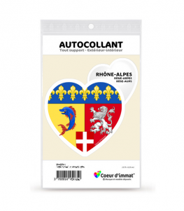 Rhône-Alpes - Blason | Autocollant Coeur j'aime