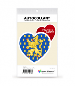 Franche-Comté - Blason | Autocollant Coeur j'aime