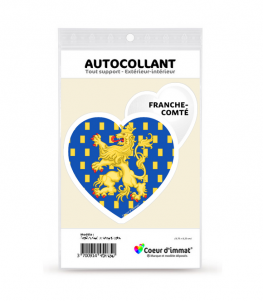 Franche-Comté - Blason | Autocollant Coeur j'aime