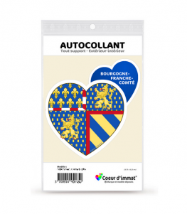 Bourgogne-Franche-Comté - Blason | Autocollant Coeur j'aime