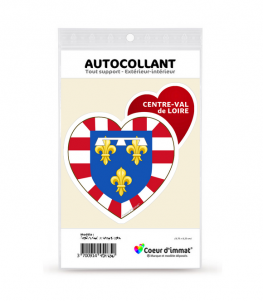 Centre-Val de Loire - Blason | Autocollant Coeur j'aime