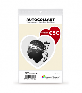 Corsica CSC - Blason | Autocollant Coeur j'aime