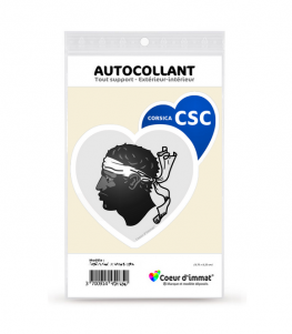 Corsica CSC - Blason | Autocollant Coeur j'aime